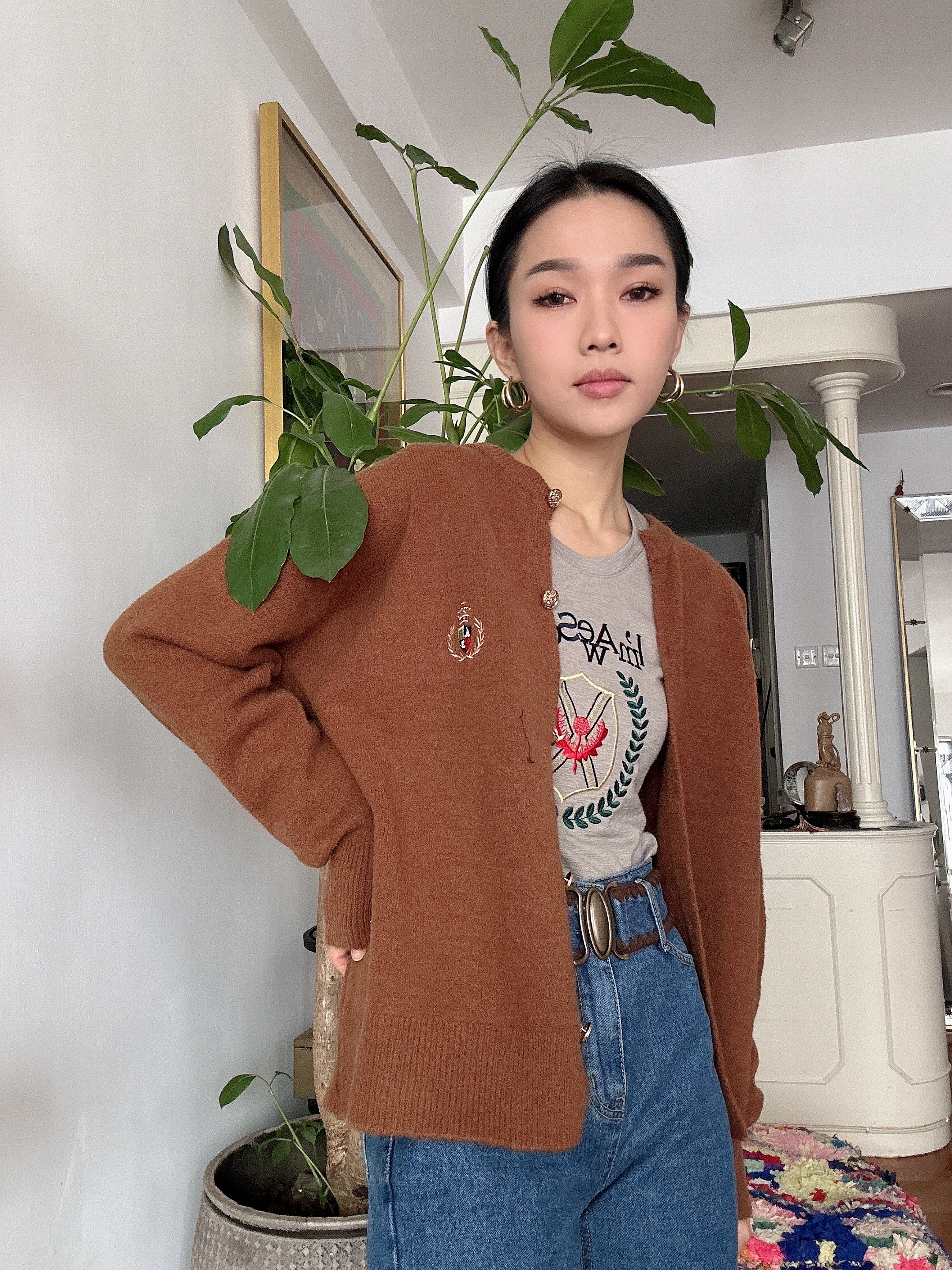 校章開胸冷外套