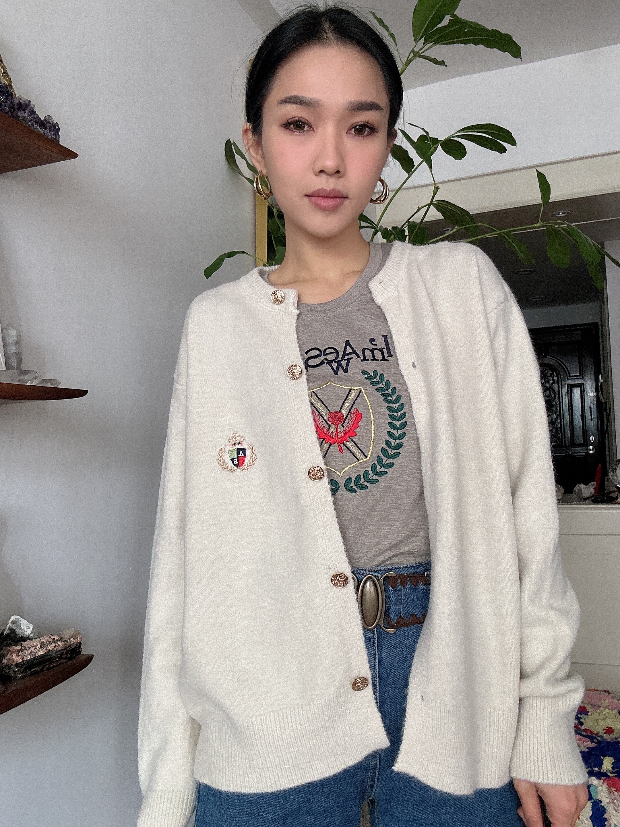 校章開胸冷外套