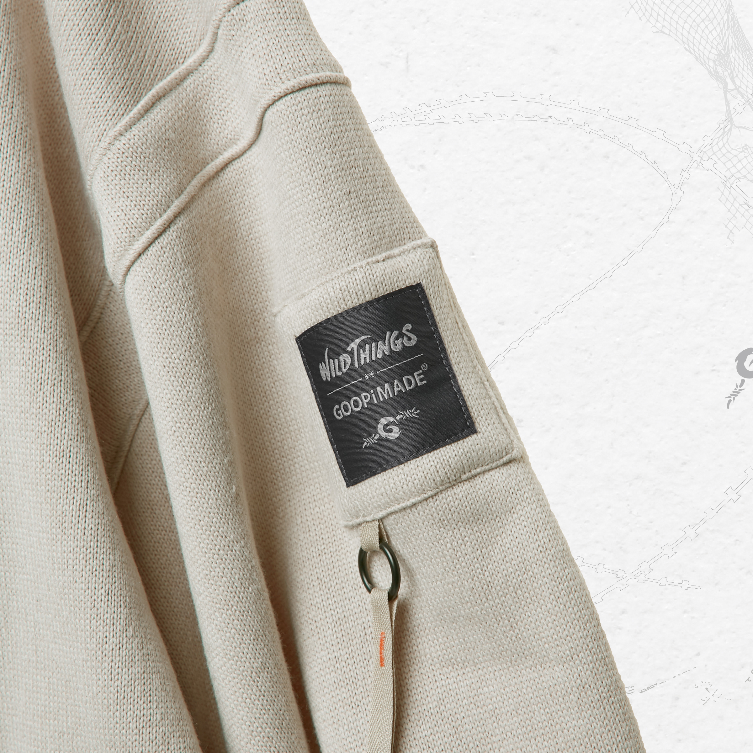 Heavy-knit Hooded Jacket - Bone Heavy-knit Hooded Jacket - Bone