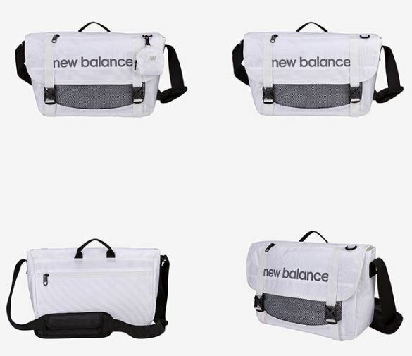 NEW BALANCE Mesh Logo 大容量 郵差包 側背包 白 NBGCDSS202_10