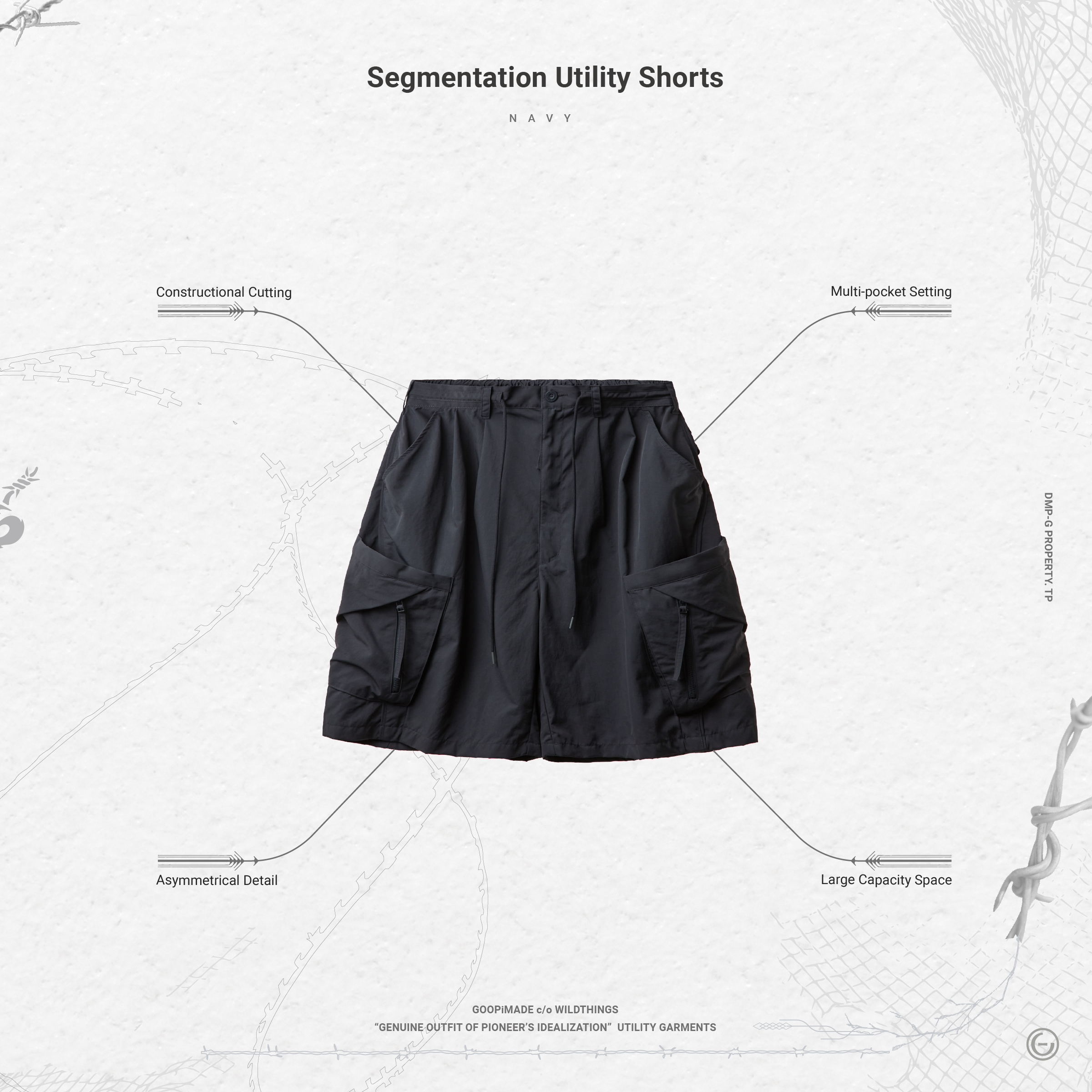 パンツ GOOPiMADE Kundera 2-Way Utility Shorts 1 GOOPiMADE - グーピーメイド - DP-2 MULTI-POCKET UTILITY