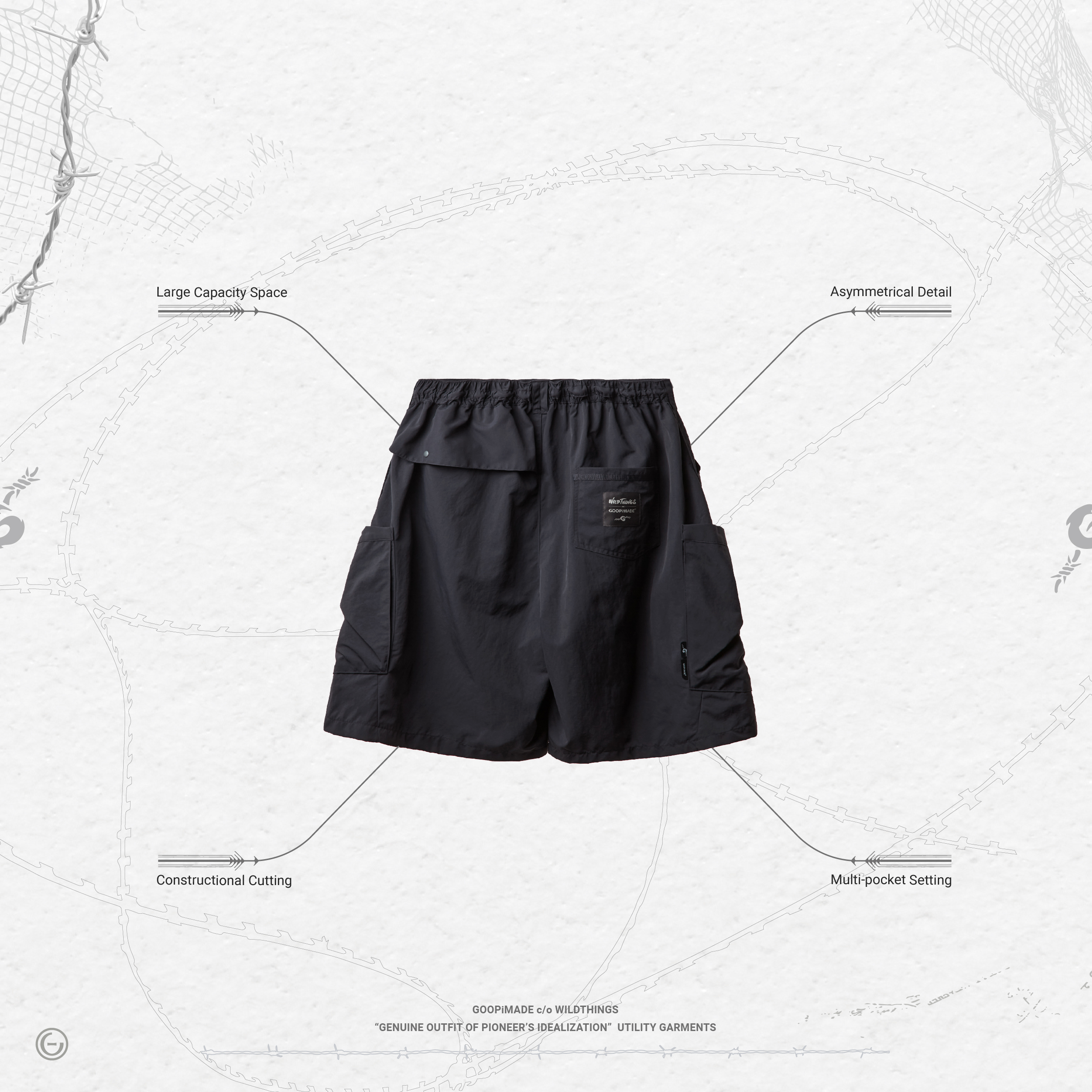 Segmentation Utility Shorts - Navy