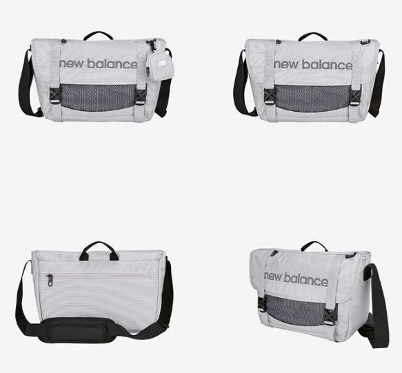 NEW BALANCE Mesh Logo 大容量 郵差包 側背包 灰 NBGCDSS202_16