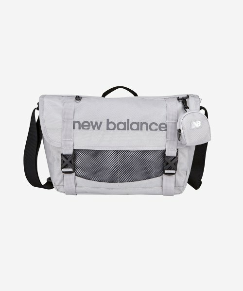 NEW BALANCE Mesh Logo 大容量 郵差包 側背包 灰 NBGCDSS202_16