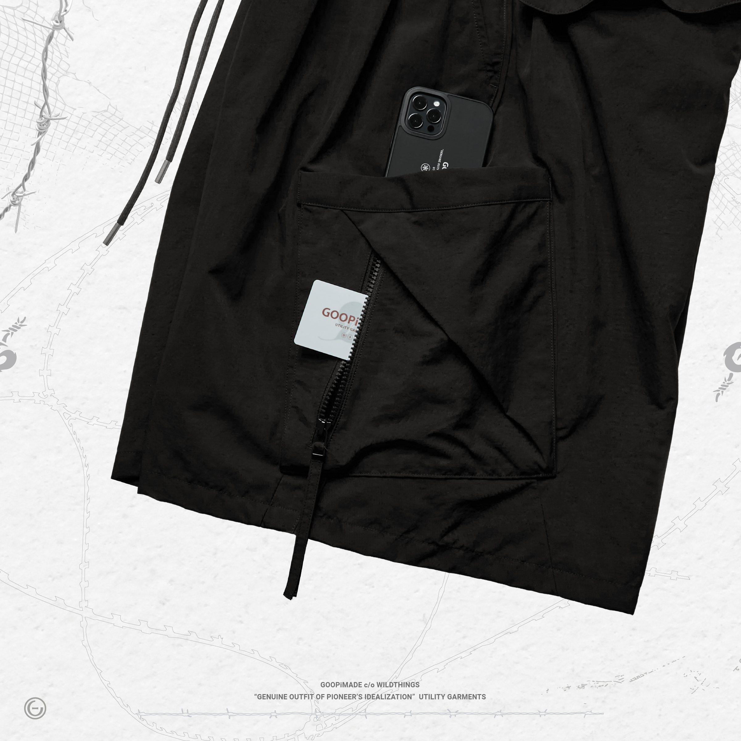 Segmentation Utility Shorts - Black