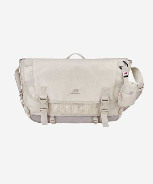 NEW BALANCE String Large 基本款 大容量 郵差包 側背包 奶油 NBGCDSS203_64