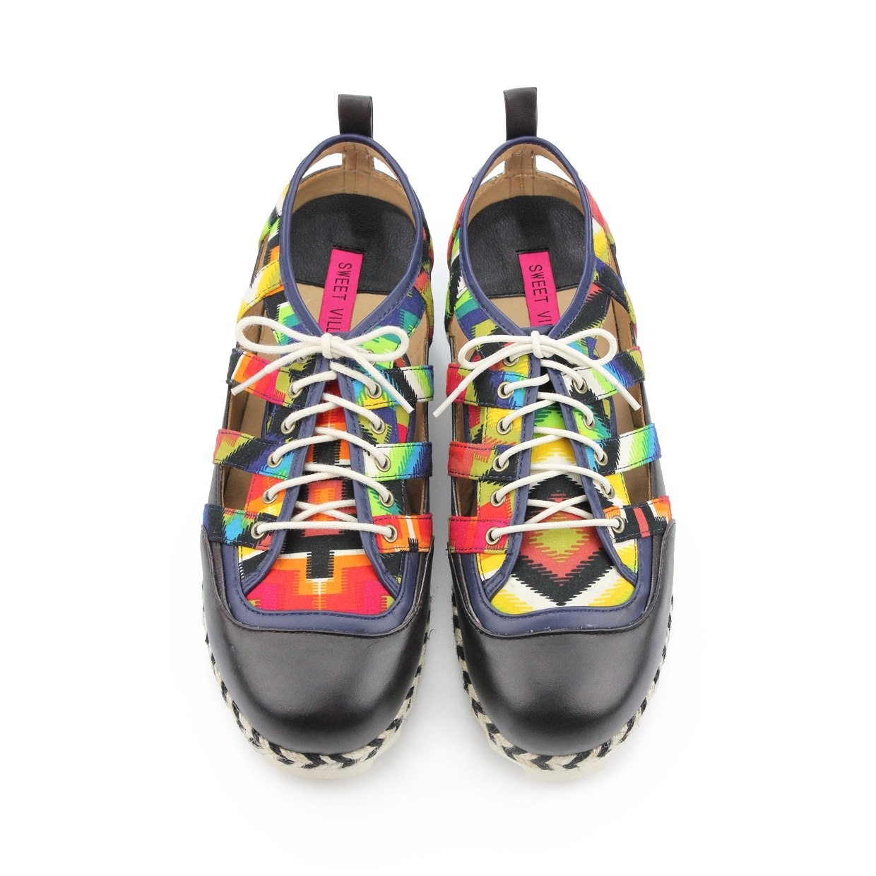 Hurdle Race M1151 Black Leather Sneakers