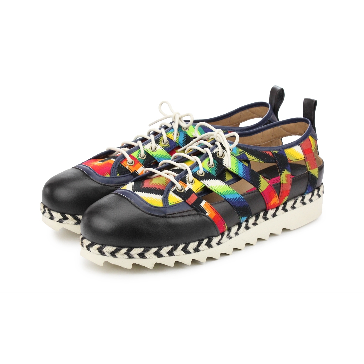 Hurdle Race M1151 Black Leather Sneakers