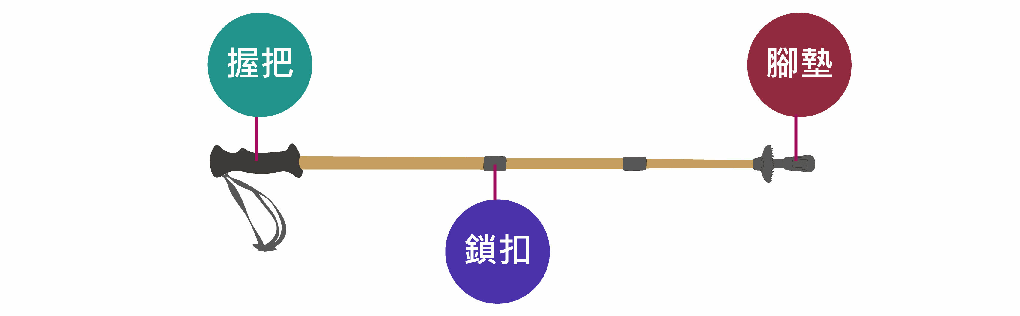 健走杖的基本結構說明