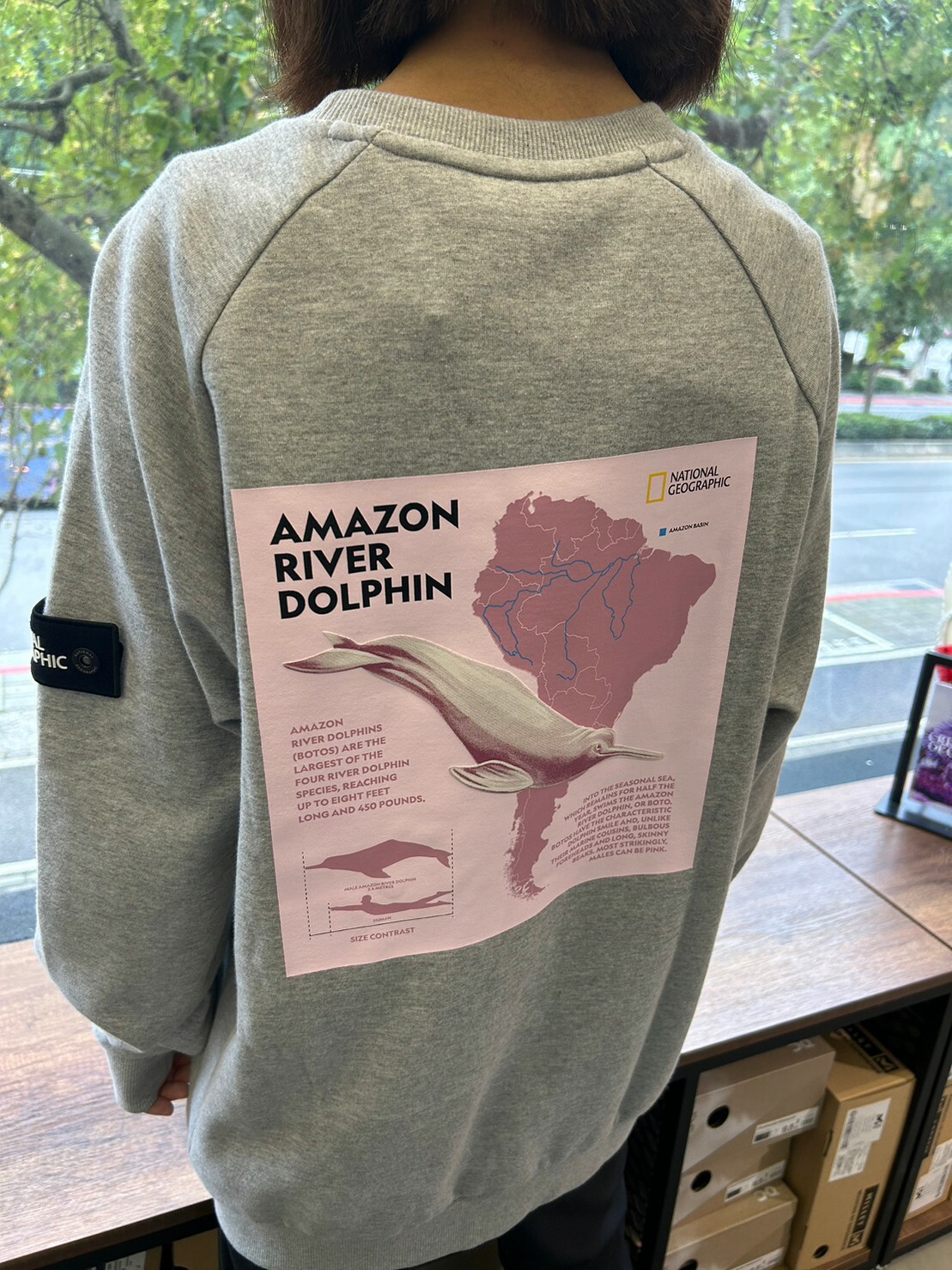 NATIONAL GEOGRAPHIC 國家地理 長袖上衣 灰 DEC M