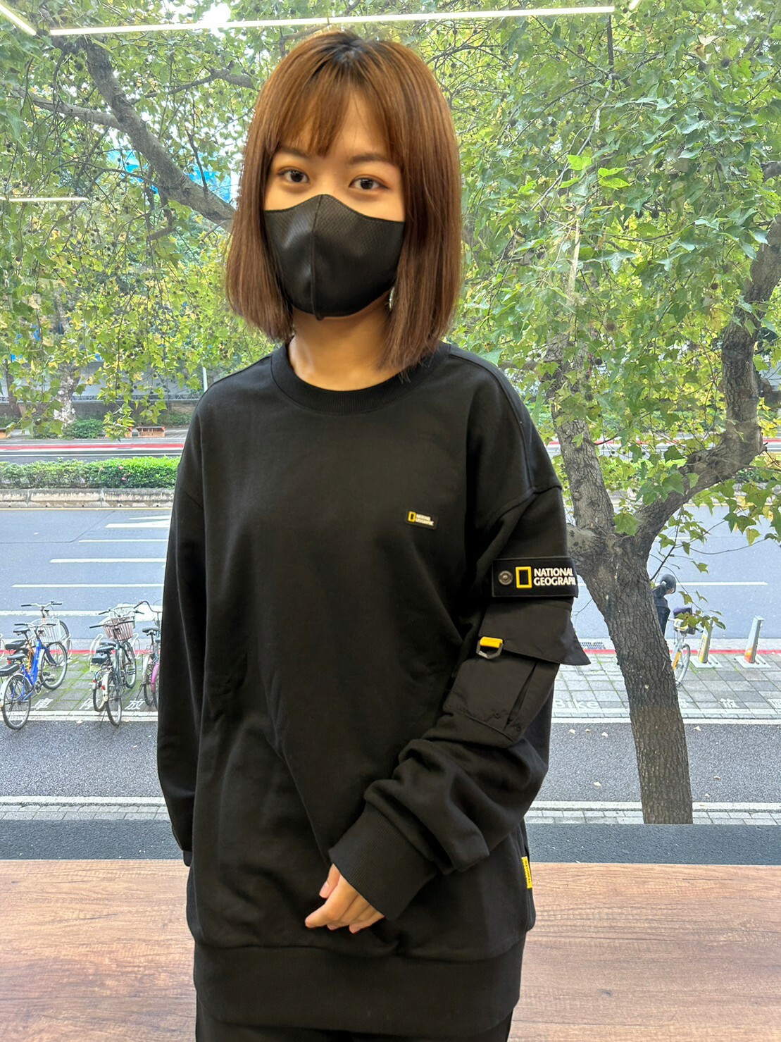 NATIONAL GEOGRAPHIC 國家地理 長袖上衣 炭黑 DEC M