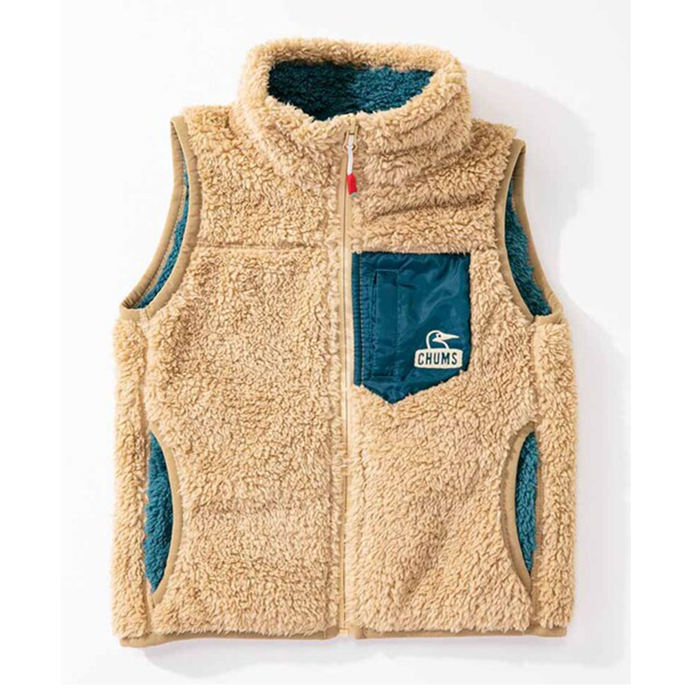 CHUMSBonding Fleece Vest  刷毛保暖背心外套 米 DEC M