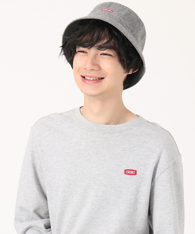 CHUMS  knit bucket hat 保暖風格帽 黑/深灰 DEC M