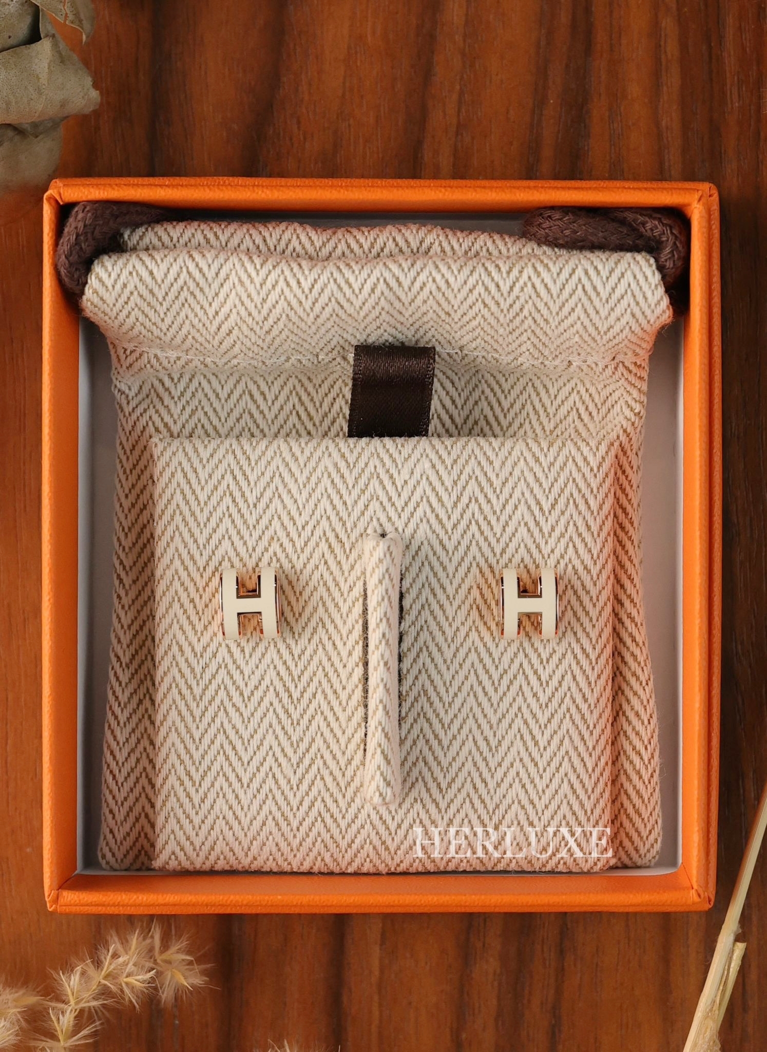 Mini pop H earrings 01 blanc CD