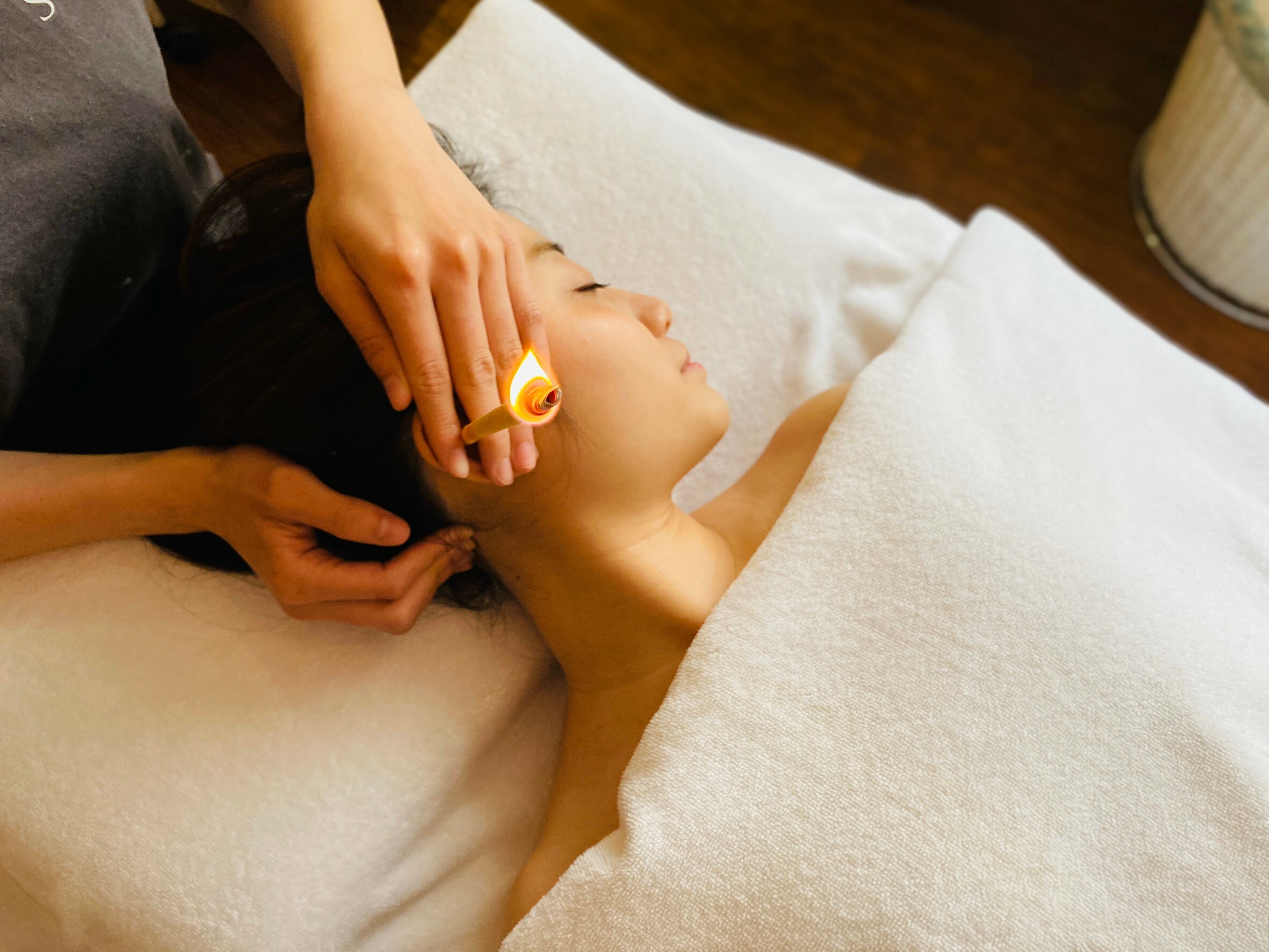 正在做耳燭課程 / 逗 Doll spa 耳燭 課程