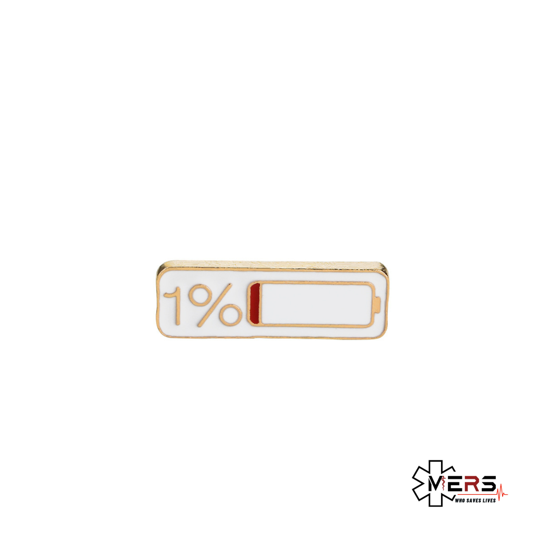 [個性襟章] 電池僅餘1%