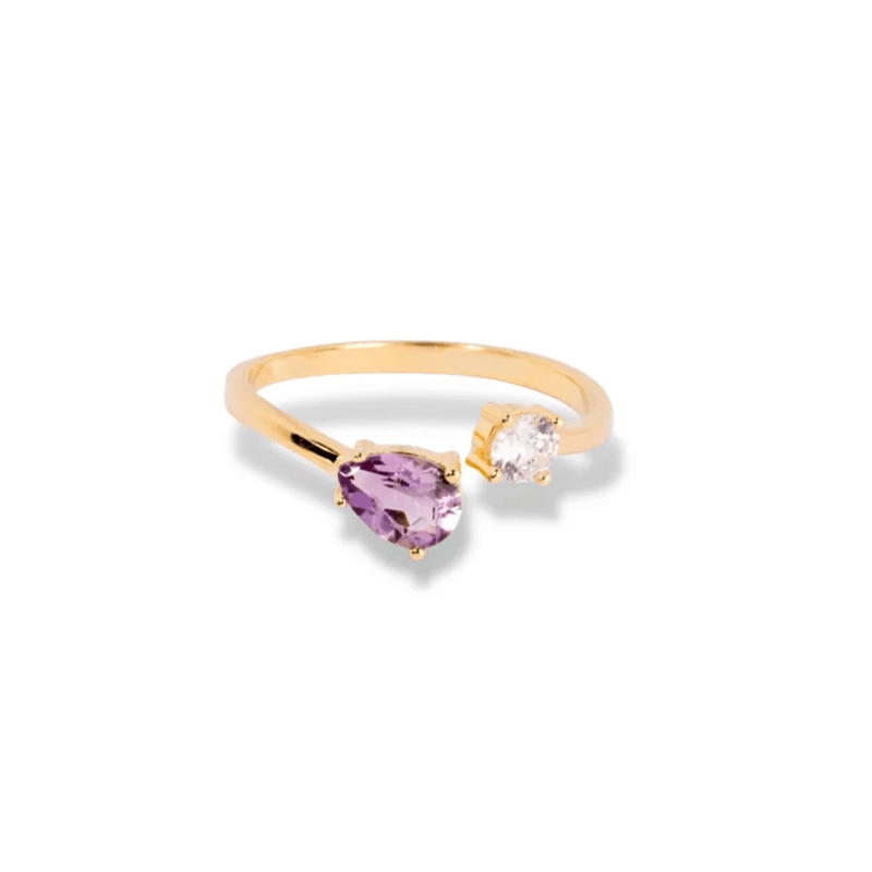 Amethyst紫水晶造型戒指