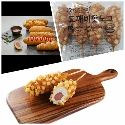 【OKDU】韓國粒粒薯仔香腸熱狗135g'4