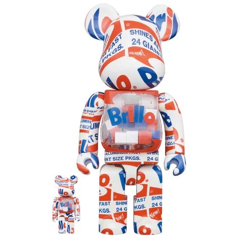 BE@RBRICK Bearbrick 100％ & 400％ ANDY WARHOL "Brillo" 2022