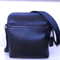 [S] COACH 4011 LEATHER MESSENGER BAG,QB/BLACK, 193971884318 (SCO169)