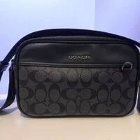 [S] COACH C4149 GRAHAM CROSSBODY SIGNATURE,CHARCOAL/BLACK, 195031244568 (SCO171)
