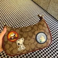 [S] COACH CE848 SIG SNPY PAT TERI,IM/KHAKI/REDWOOD MULTI, 195031741258 (SCO184)