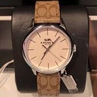 [S] COACH 14502994 RUBY 32MM LEATHER STRAP WATCH,KHAKI, 885997259156 (SCO197)