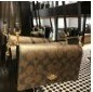 [S] COACH 3036 ANNA FOLDOVER CLUTCH CROSSBODY IN SIGNATURE CANVAS,BROWN/BLACK, 193971888682 (SCO221)