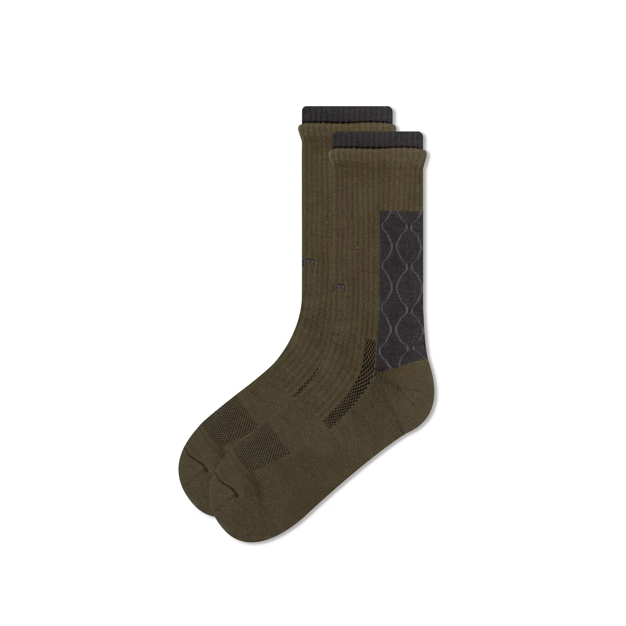 faam LINER 川綠 / 軍綠 - 絎縫高筒襪