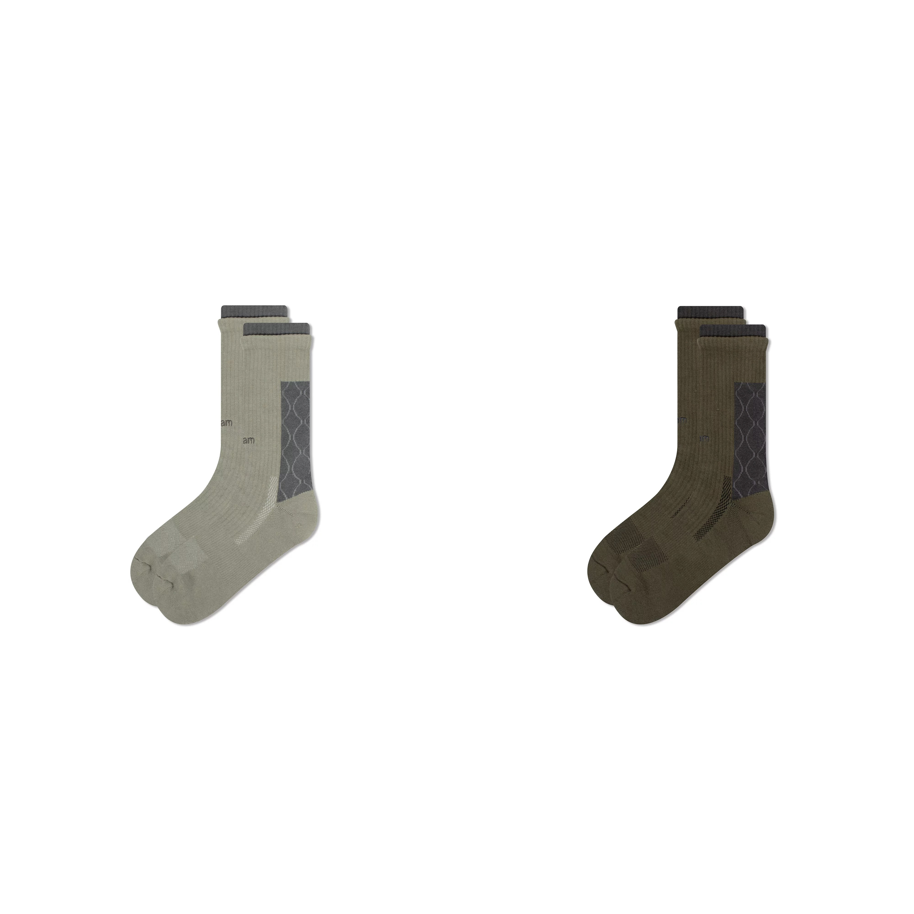 faam LINER 川綠 / 軍綠 - 絎縫高筒襪