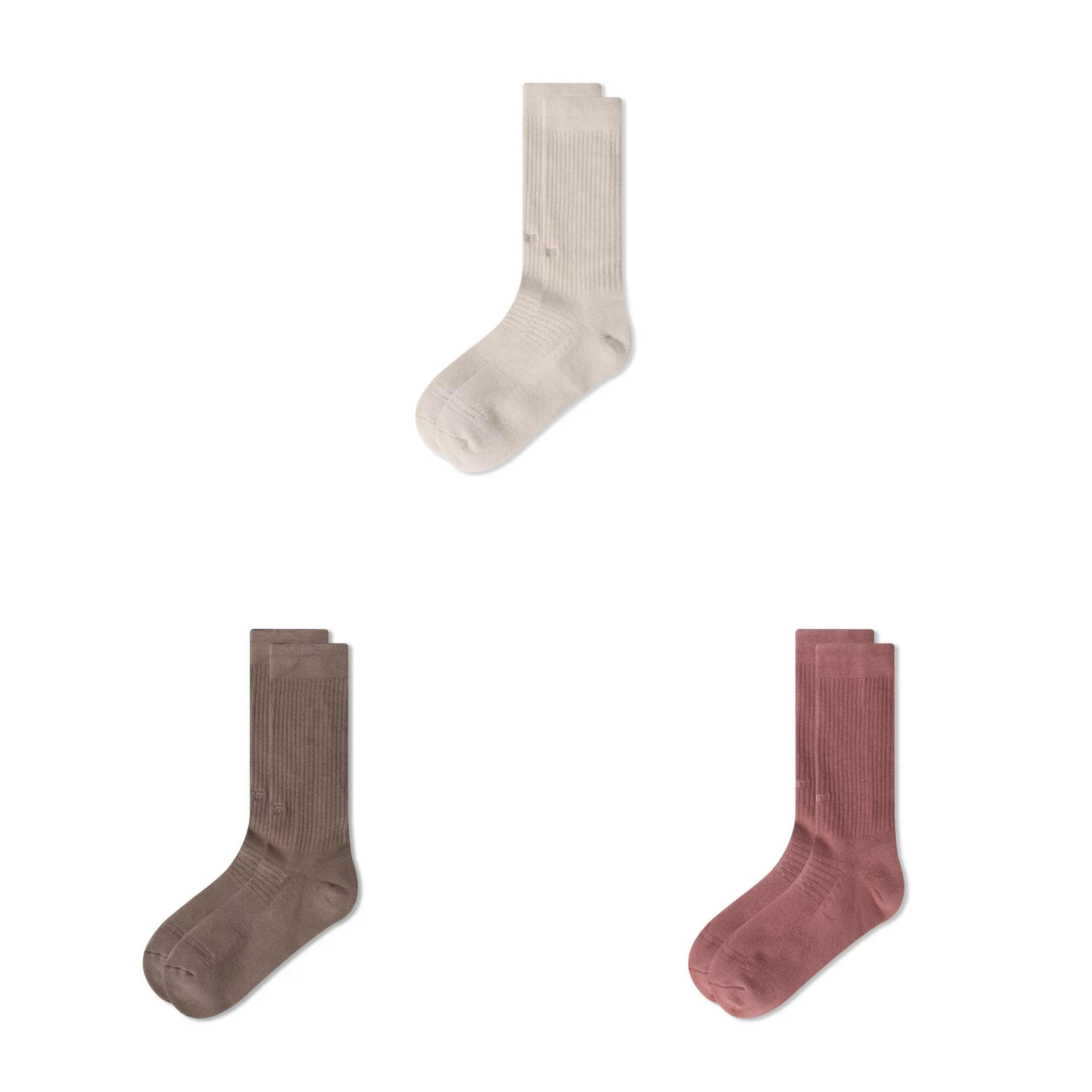 faam ESSENTIAL 石杏/棕褐/沙粉 - 中高筒運動休閒襪