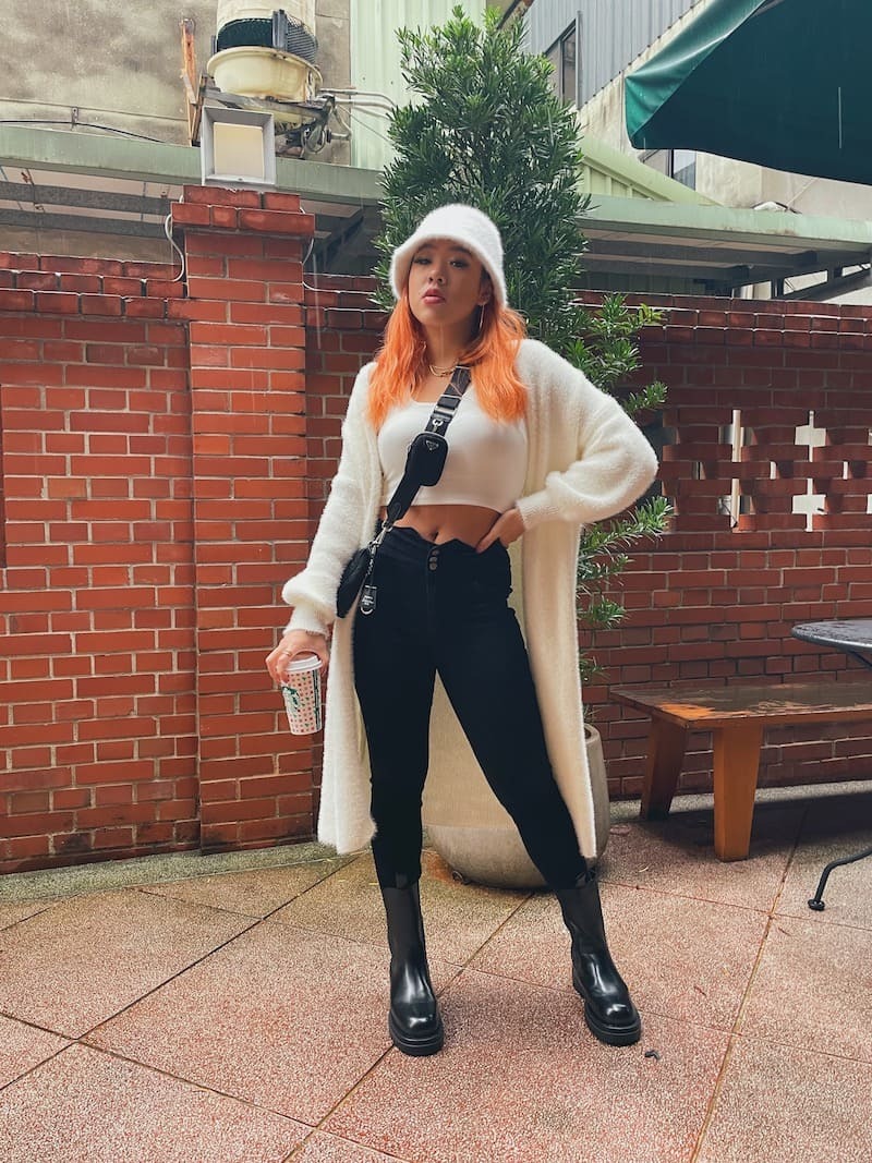 超柔軟毛毛長版外套