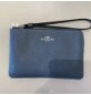 [S] COACH CORNER ZIP WRISTLET WALLET,INDIGO, 195031680328 (SCO207)