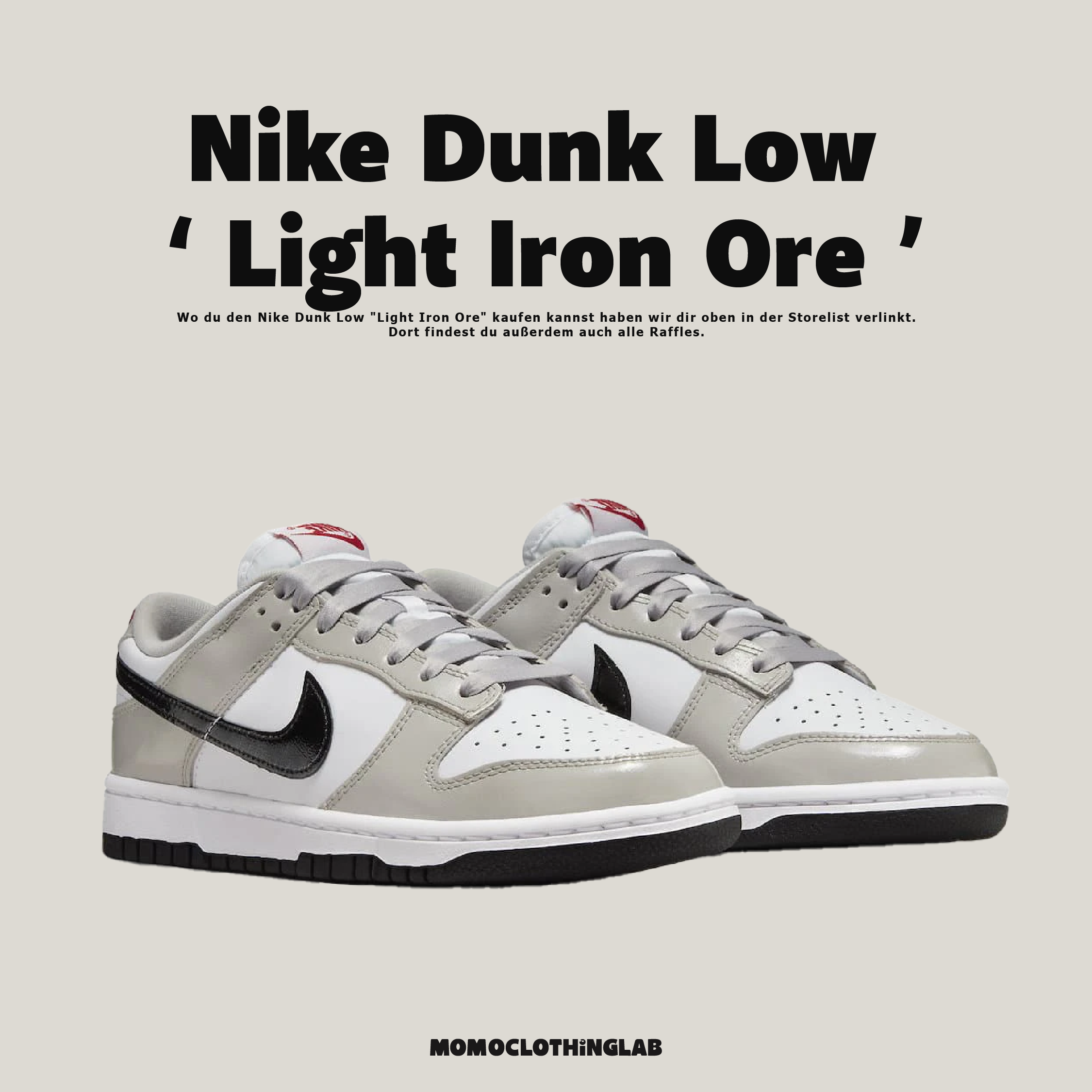 【代購】Nike Dunk Low (W) “Light Iron Ore” 漆皮煙灰 DQ7576-001