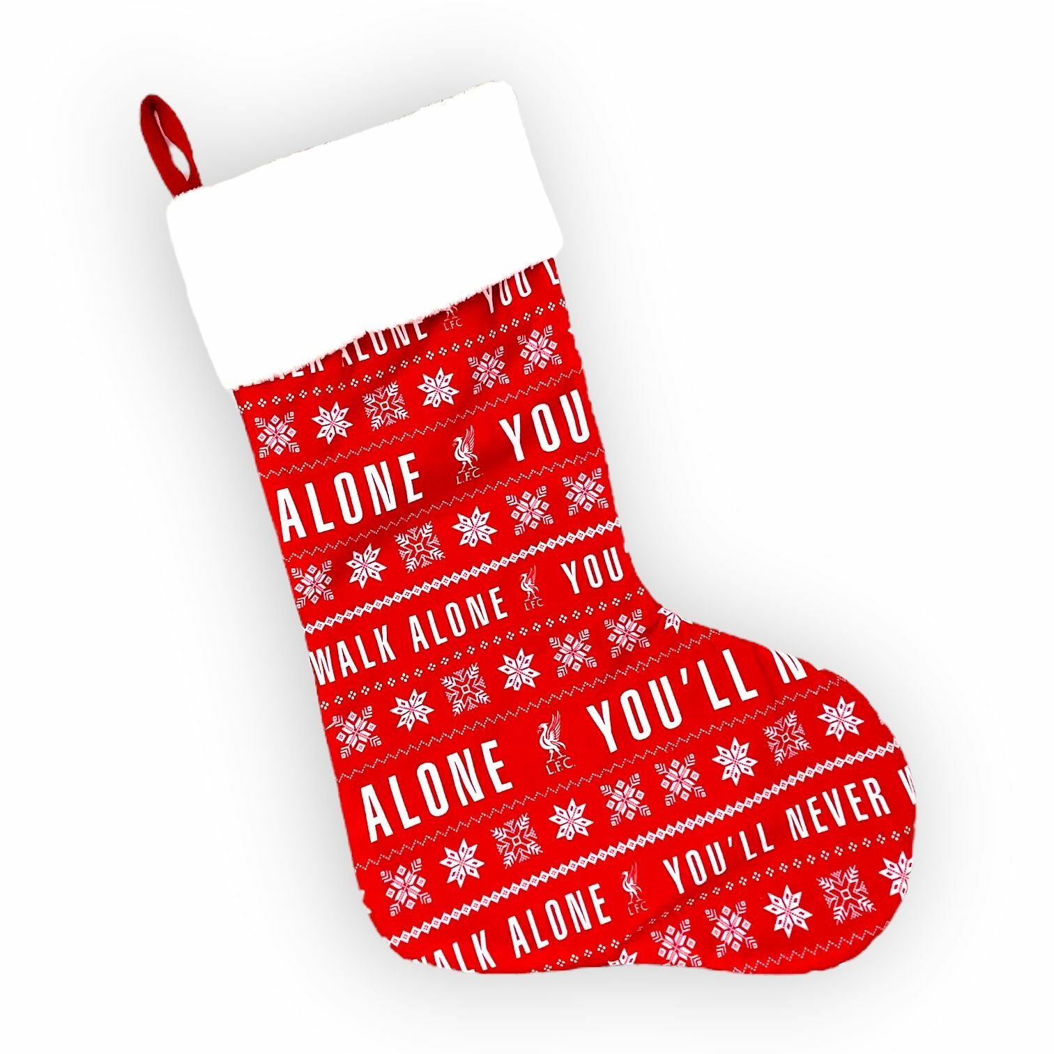 利物浦紅色多花紋YNWA聖誕襪