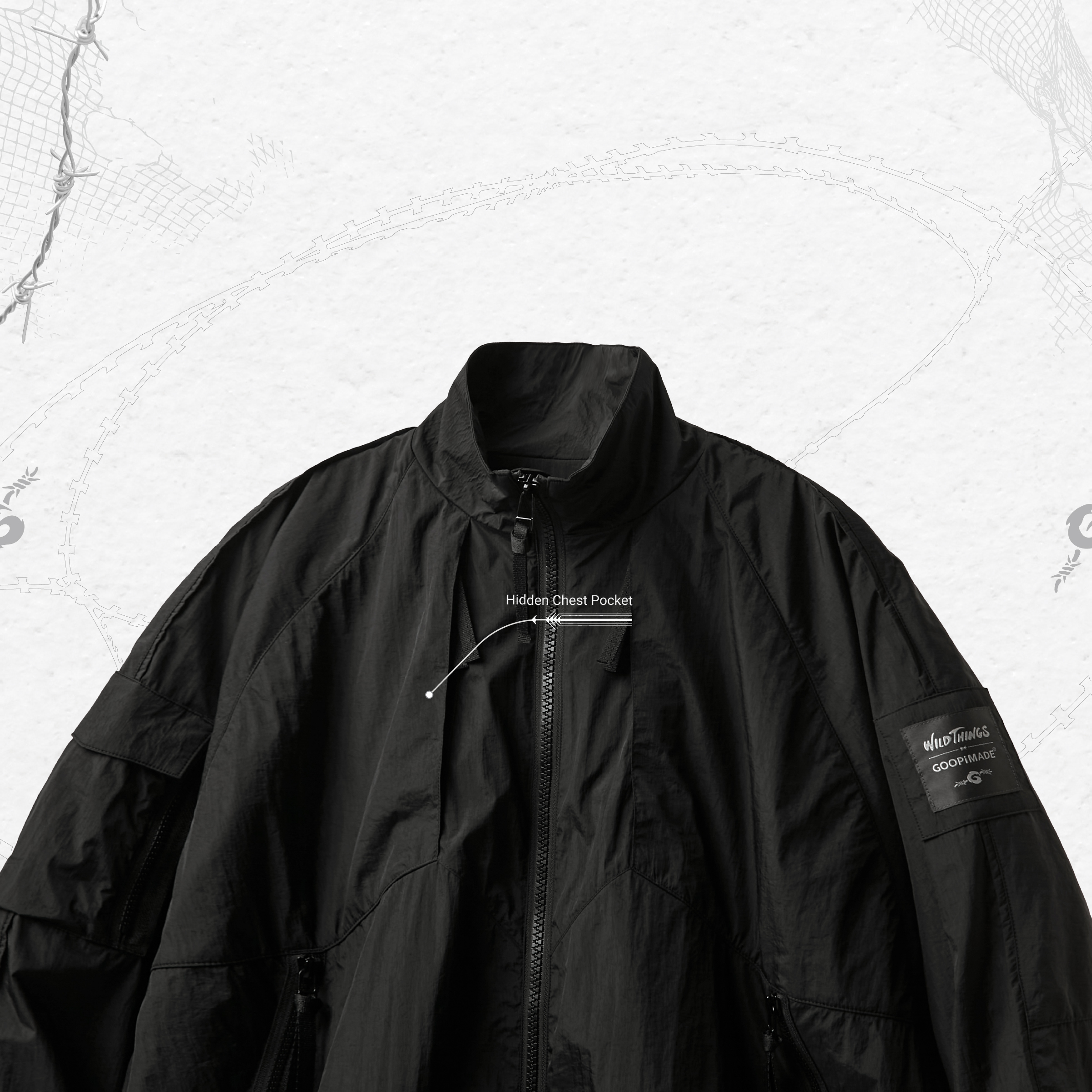 2-Layers Tactical Jacket - Black