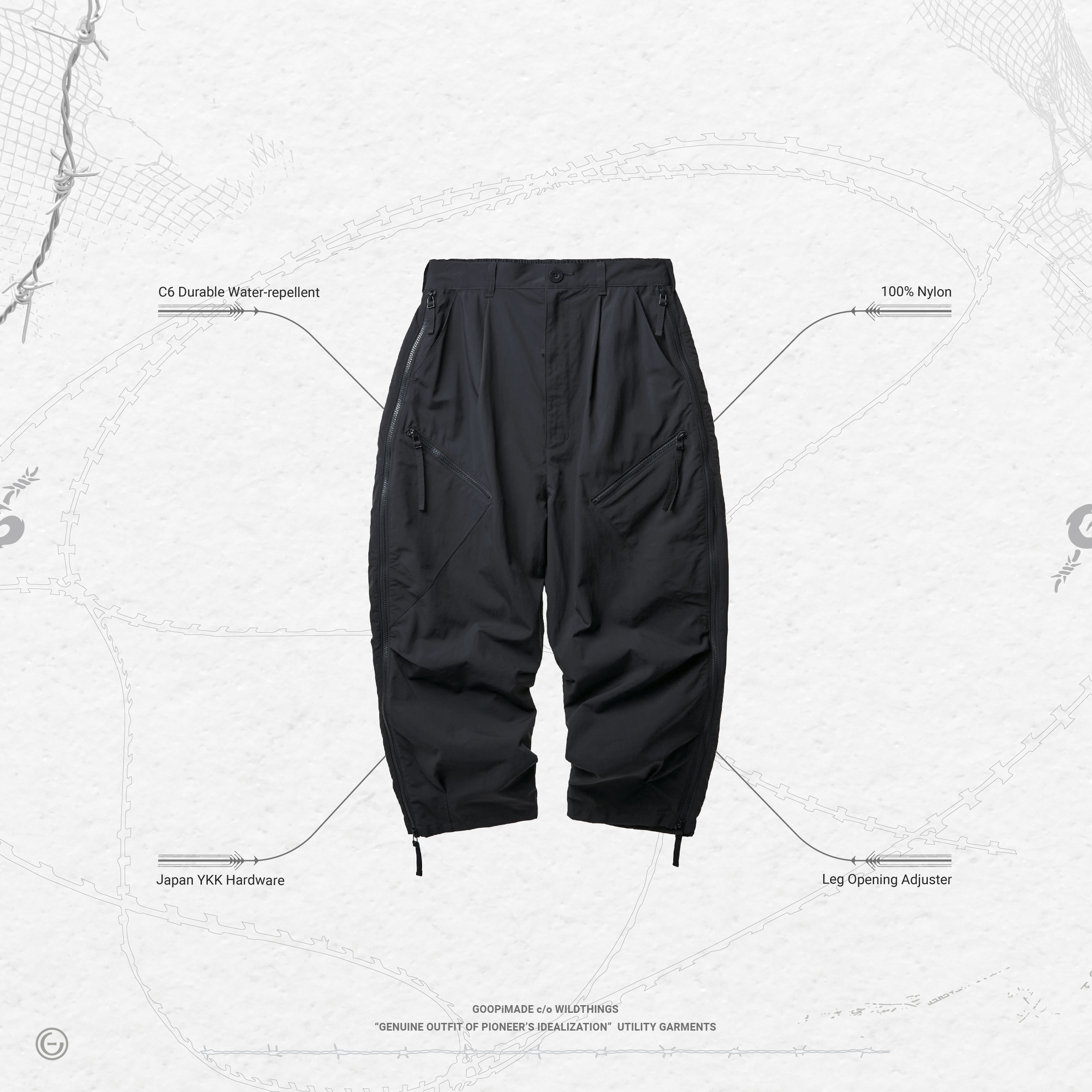 Transformed-Zip Tactical Pants - Navy