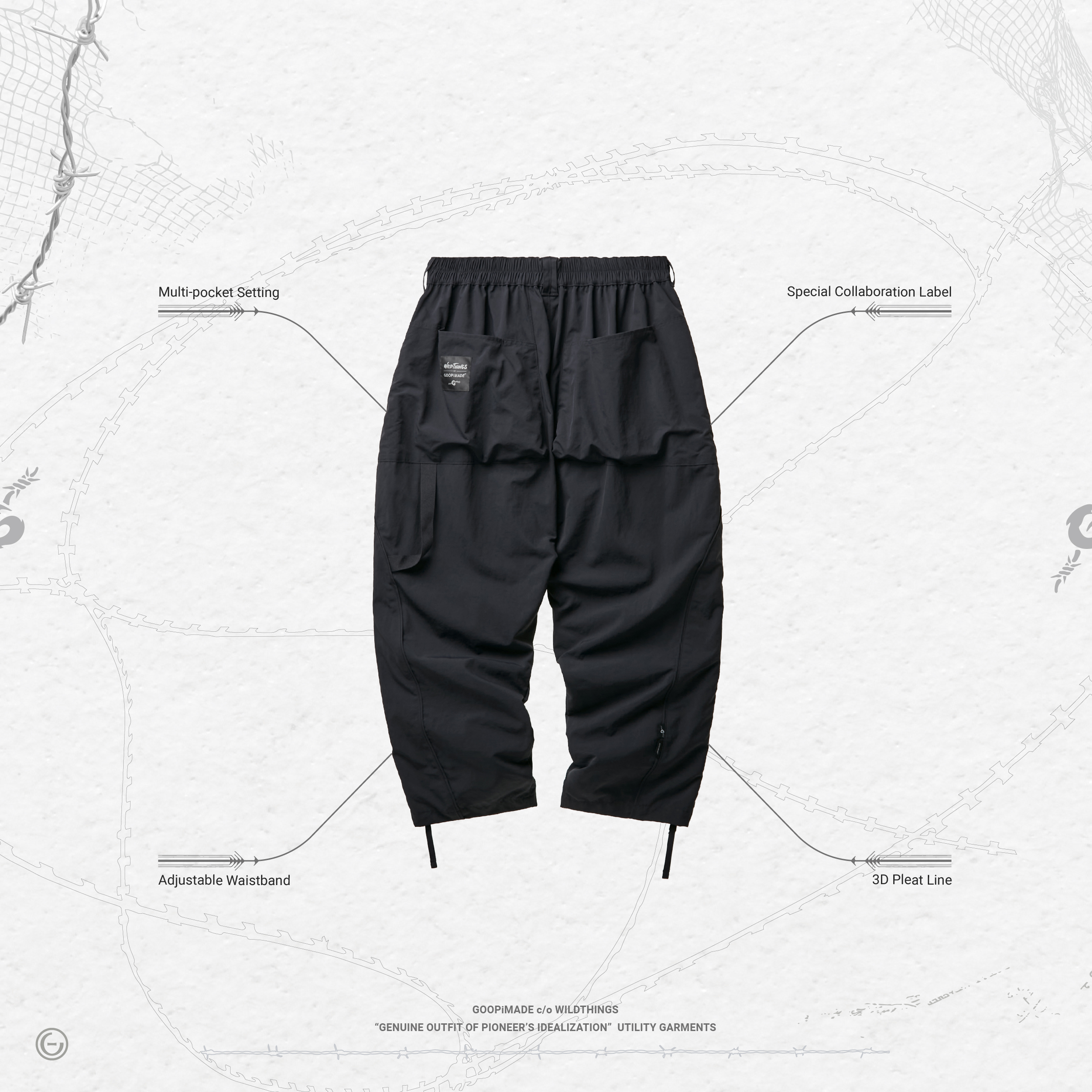 パンツ GOOPiMADE 3D Utility Pants GOOPiMADE - P1.L5S - “Choreutics“ 3D Utility Pants