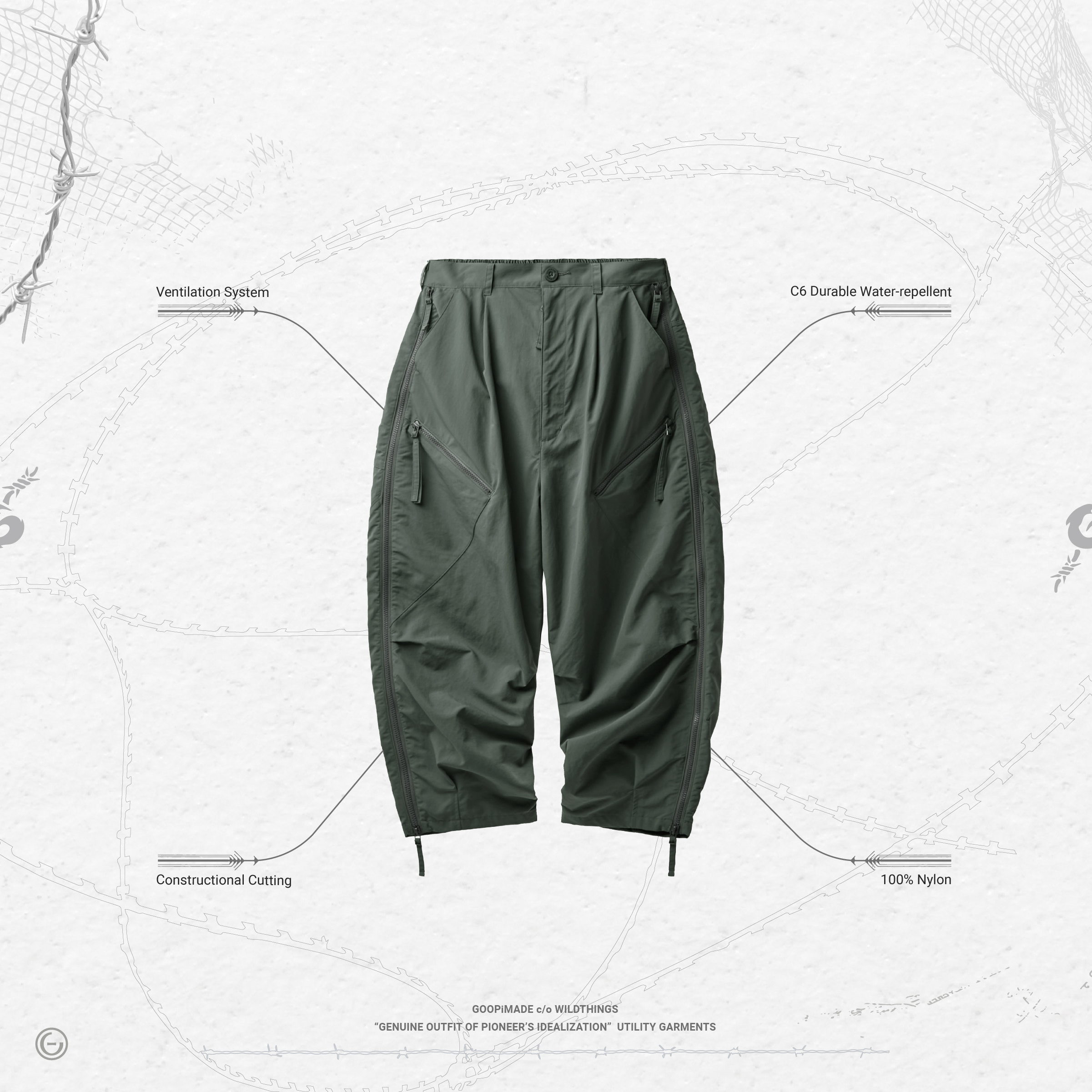 Transformed-Zip Tactical Pants - Slate Gray