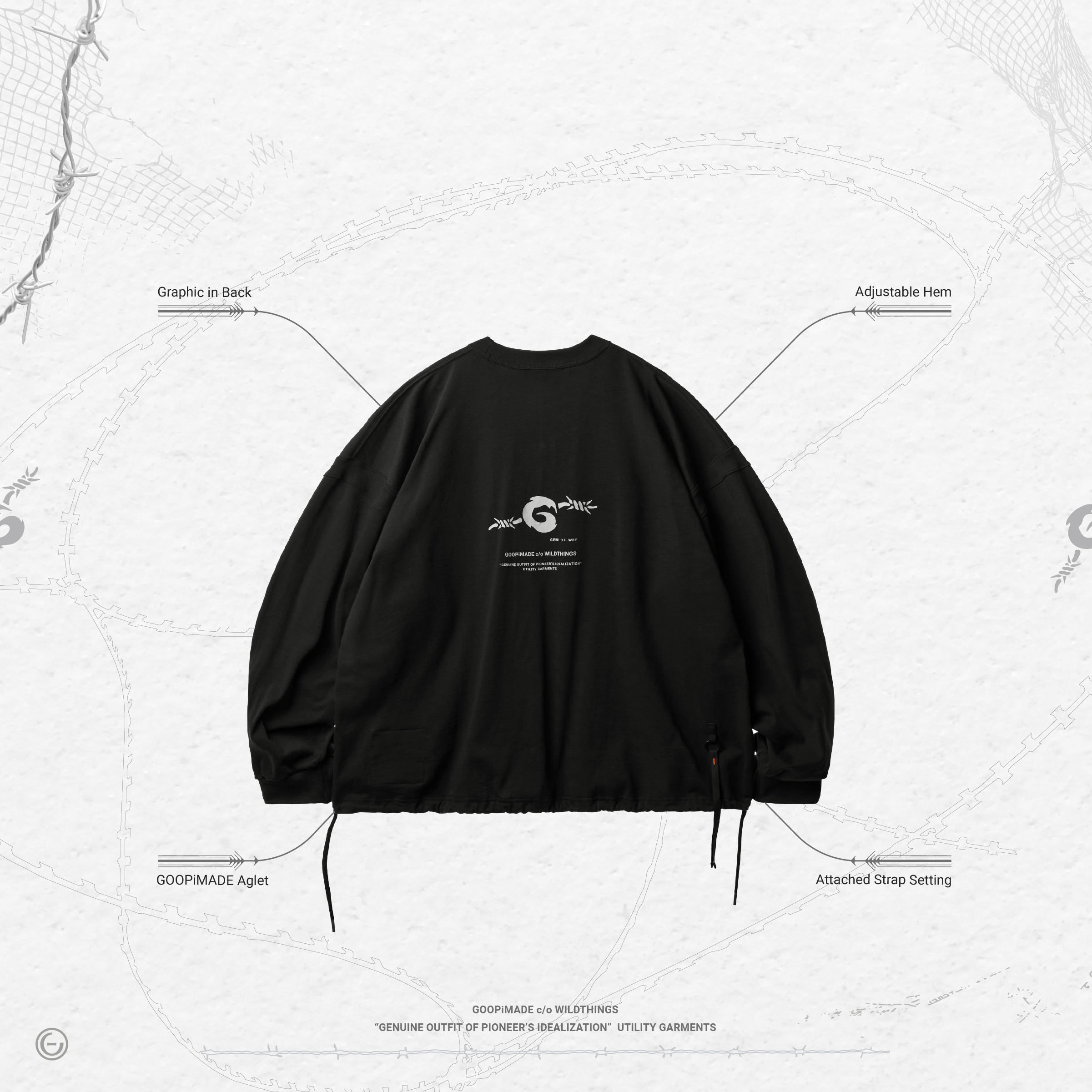 Wide L/S Tee - Black