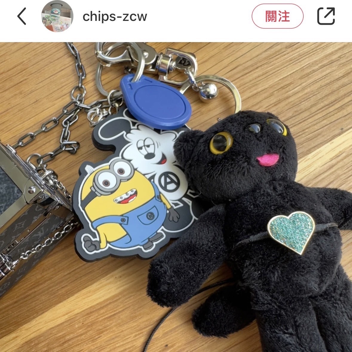 韓國代購COMFORT PIYONG KEY RING 小黑貓鑰匙圈吊飾現貨