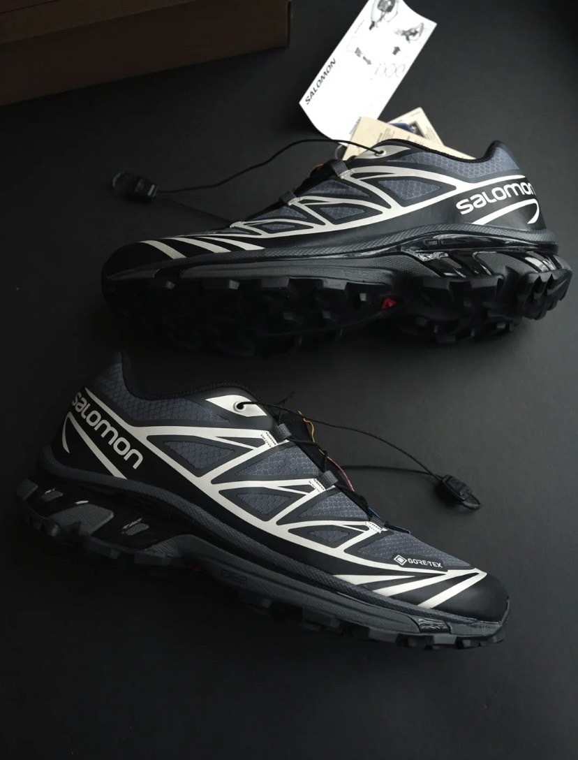 Salomon XT-6 GTX GORE-TEX 防水Black Ebony Lunar Rock 黑灰