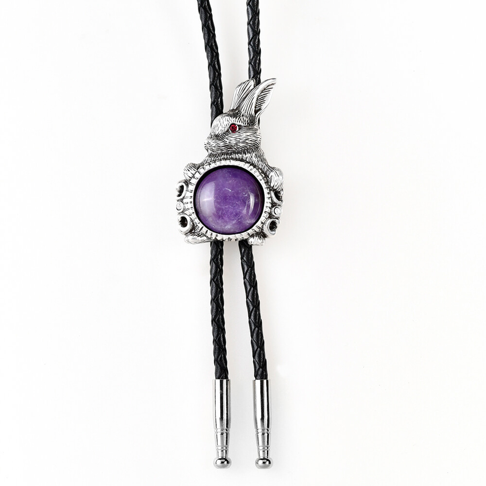 兔年系列五行開運 - 玉兔迎春 保羅領帶/BoloTie/美式領帶－快速出貨