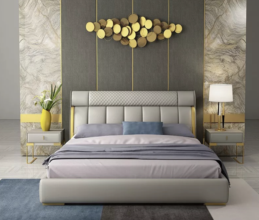 菱格紋包床架 AOZ-1018