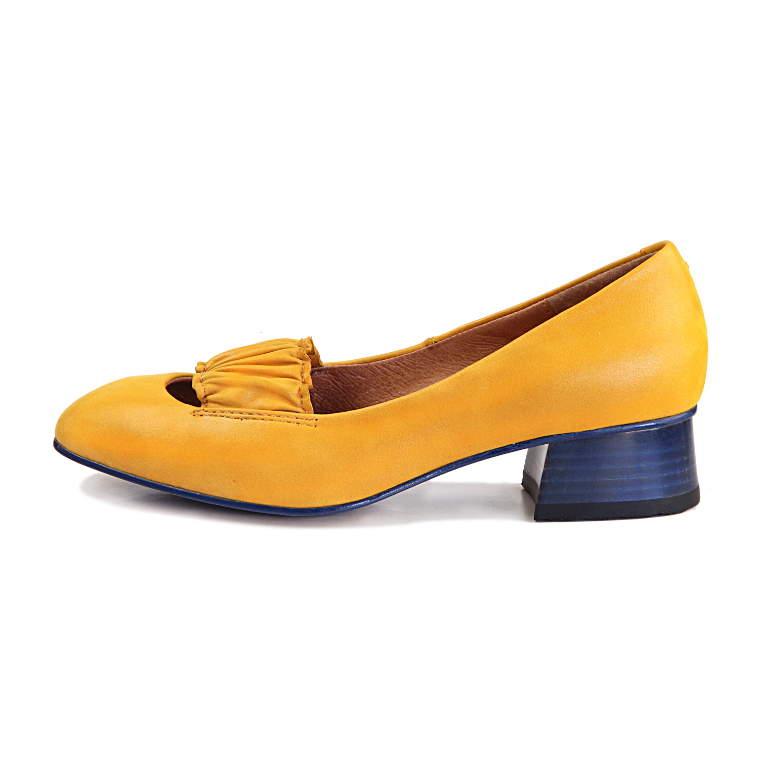 Ballerina W1070 Yellow Leather Pumps