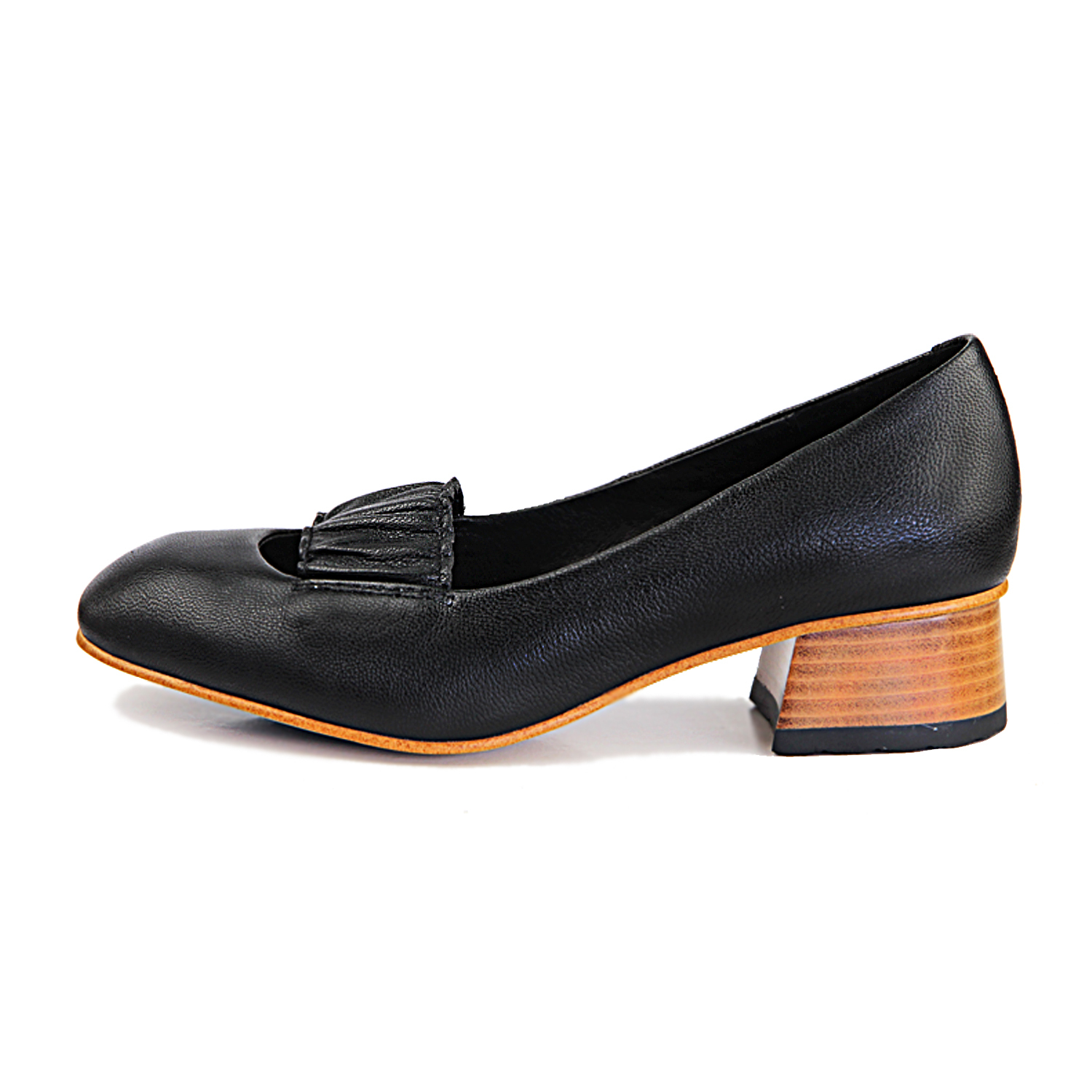 Ballerina W1070 Black Leather Pumps