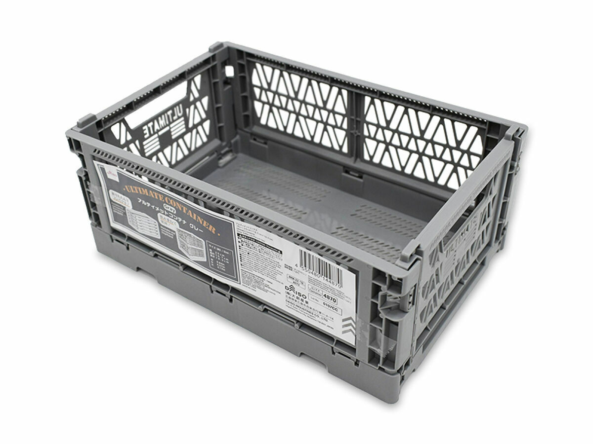 工業風折疊收納籃/灰色 25x16.7x10.5cm