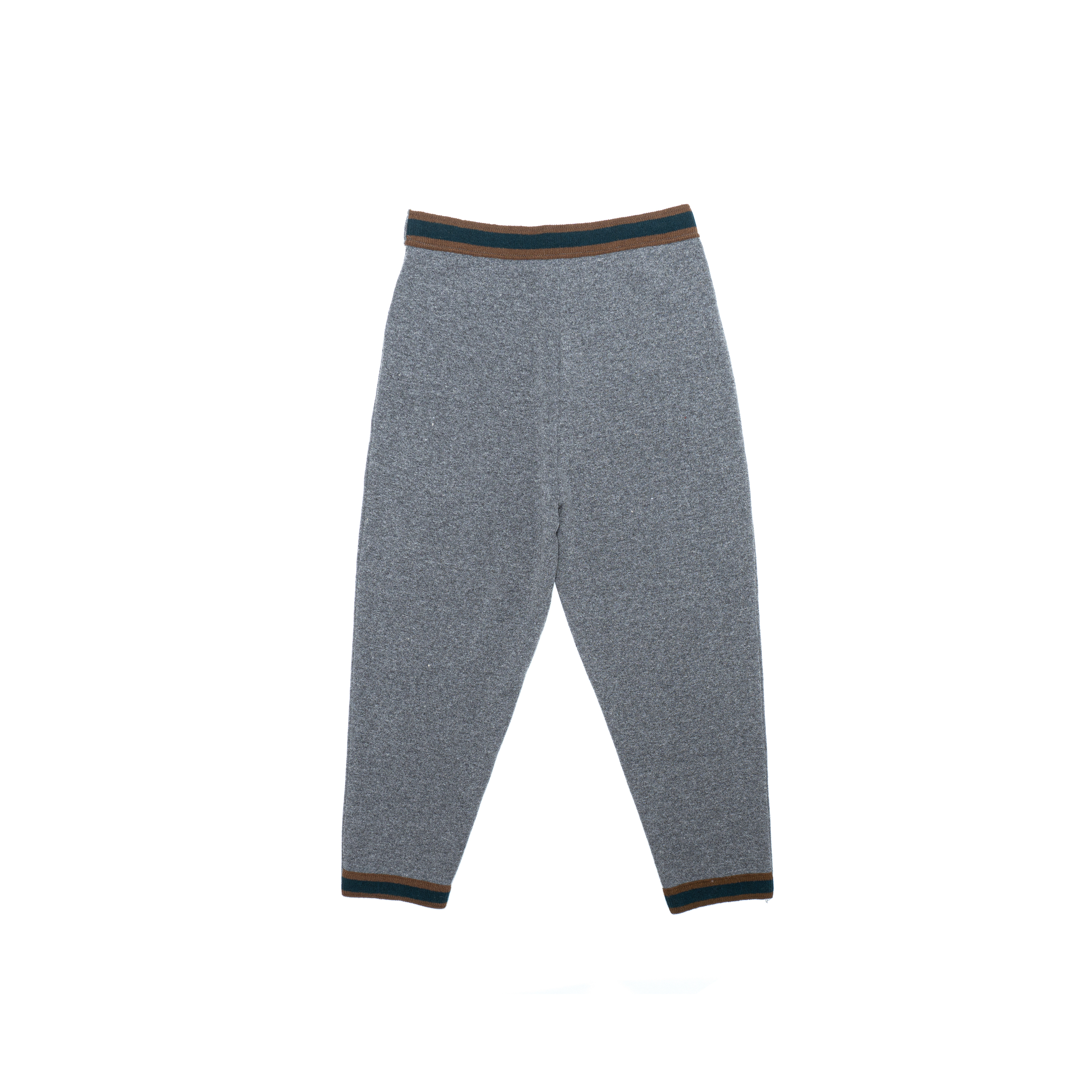 綠啡腰間針織長褲