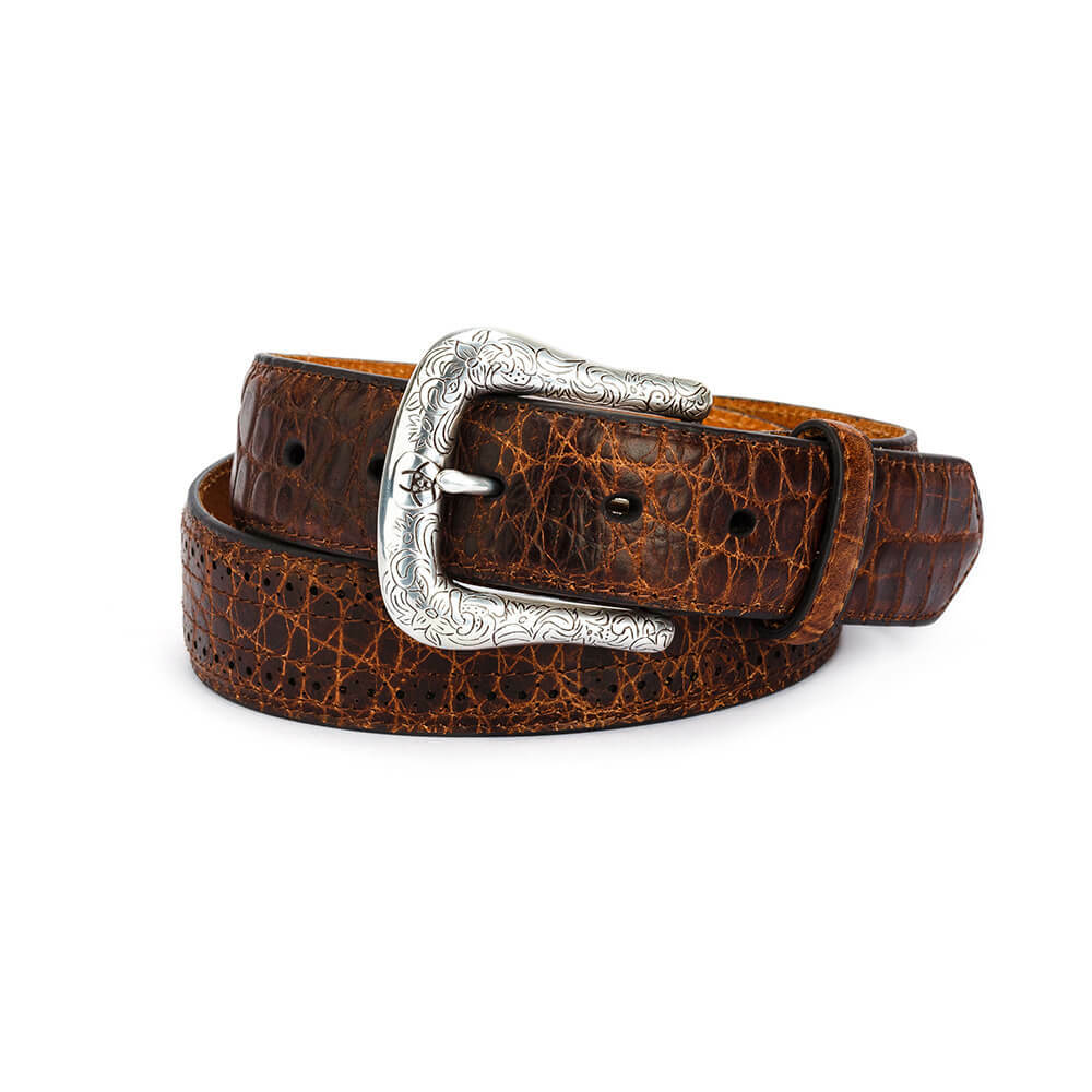 加州Ariat騎士時尚石頭紋 潮牌真皮皮帶-快速出貨