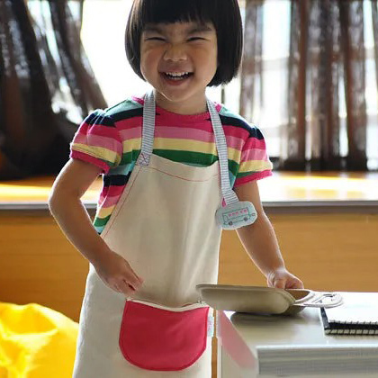 材料包手作教學-小孩創作圍裙